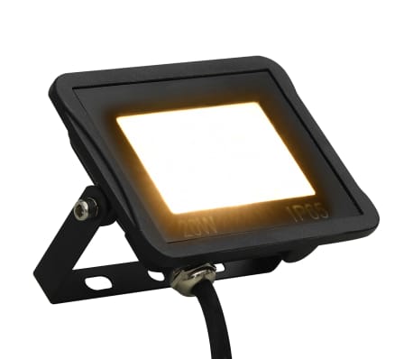 vidaXL Reflektory LED, 2 szt., 20 W, ciepłe białe światło