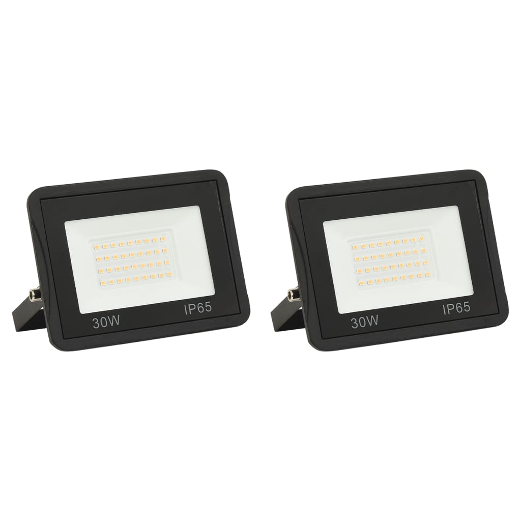 vidaXL Proiectoare cu LED, 30 W, 2 buc., alb cald