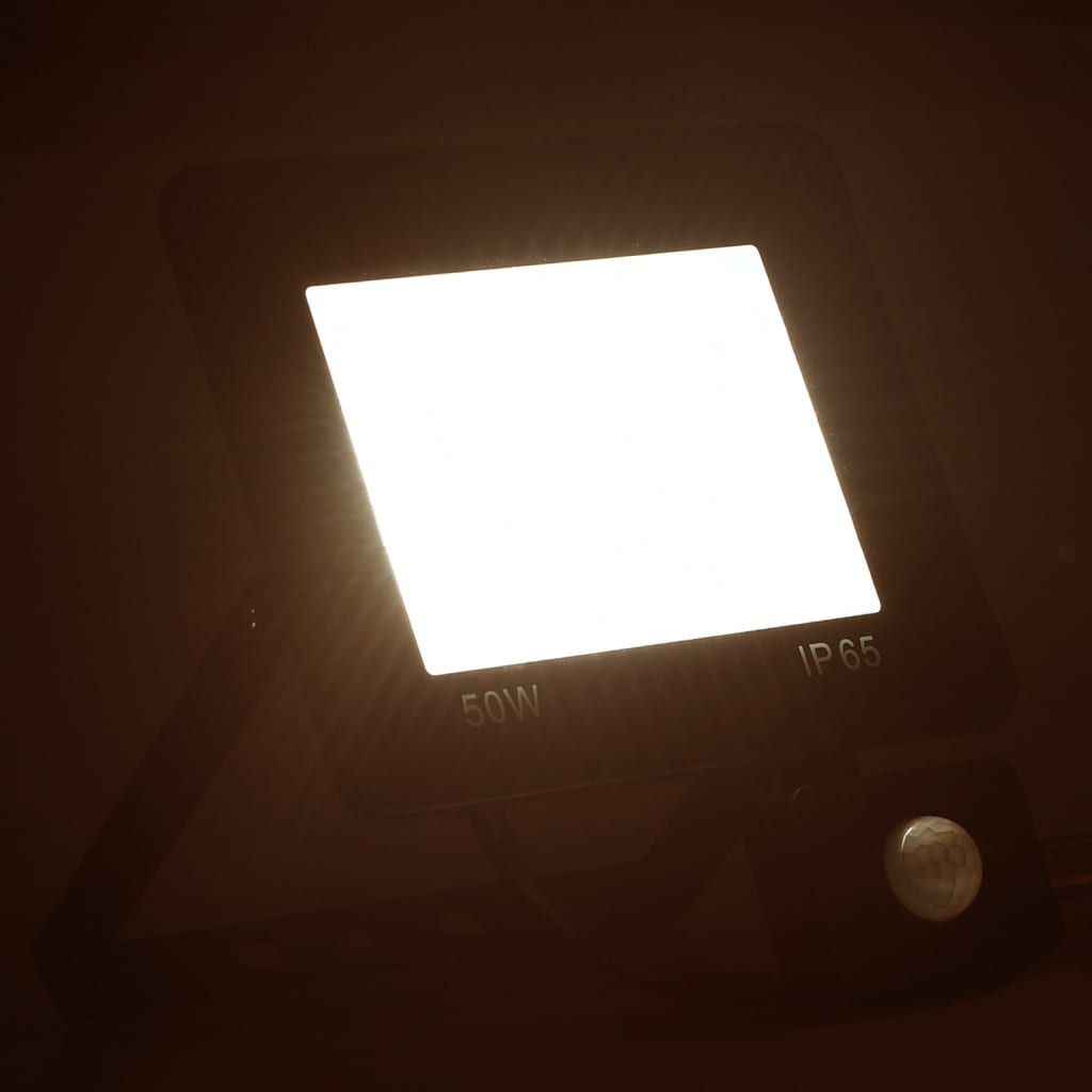 vidaXL LED reflektor se senzorem 50 W teplé bílé světlo