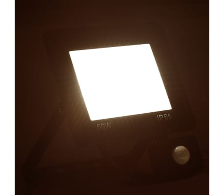 vidaXL LED reflektor s senzorjem 50 W toplo bel