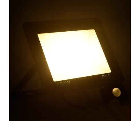 vidaXL LED-Fluter mit Sensor 100 W Warmweiß