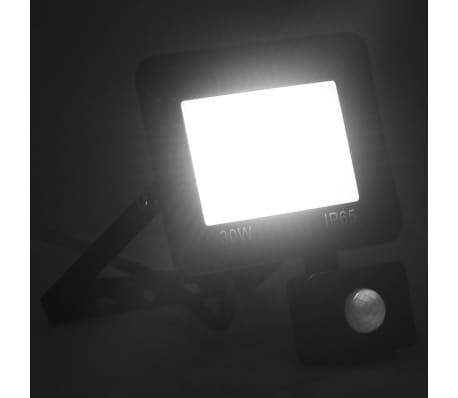vidaXL Προβολέας LED με Αισθητήρα Ψυχρό Λευκό 30 W