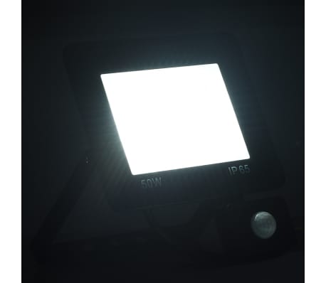 vidaXL Strålkastare med sensor 50 W LED kallvit