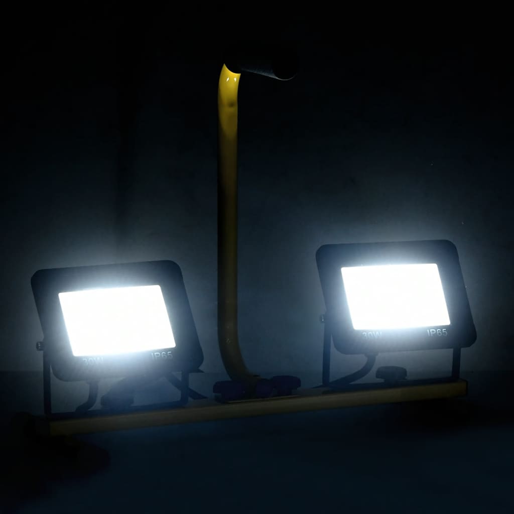 Thumbnail - vidaXL LED-Fluter mit Handgriff 2x30 W Kaltweiß