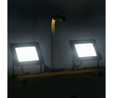 vidaXL Projecteur à LED avec poignée 2x50 W Blanc froid