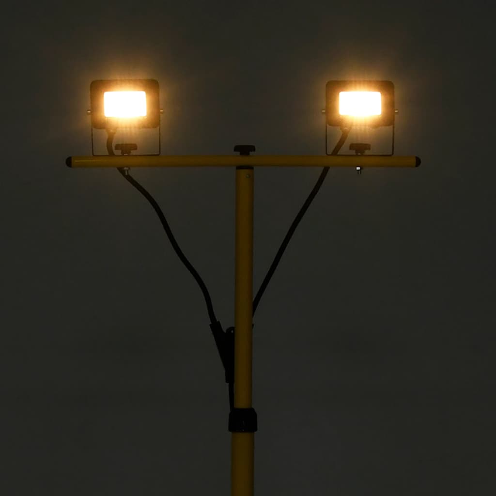 vidaXL Spotlight met statief LED 2x10 W warmwit afbeelding