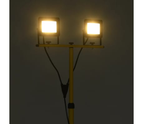 vidaXL LED-valonheitin kolmijalalla 2x20 W lämmin valkoinen
