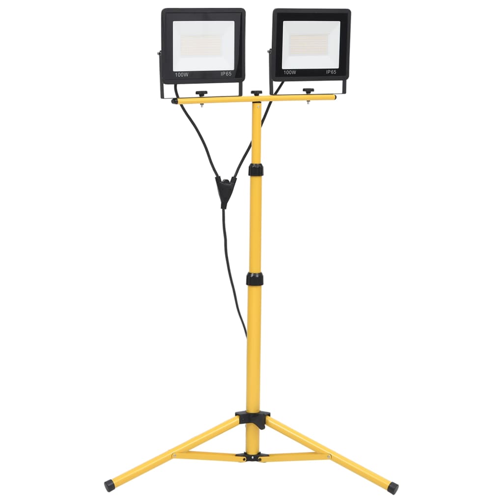 vidaXL Proiector cu LED și trepied, 2×100 W, alb cald vidaxl.ro