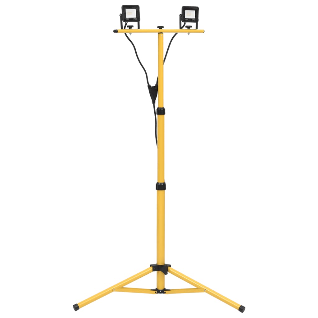 vidaXL LED-Fluter mit Stativ 2x10 W Kaltweiß