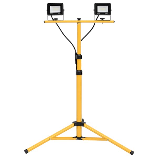 vidaXL statiiviga LED prožektor, 2 x 20 W, k&uuml;lm valge