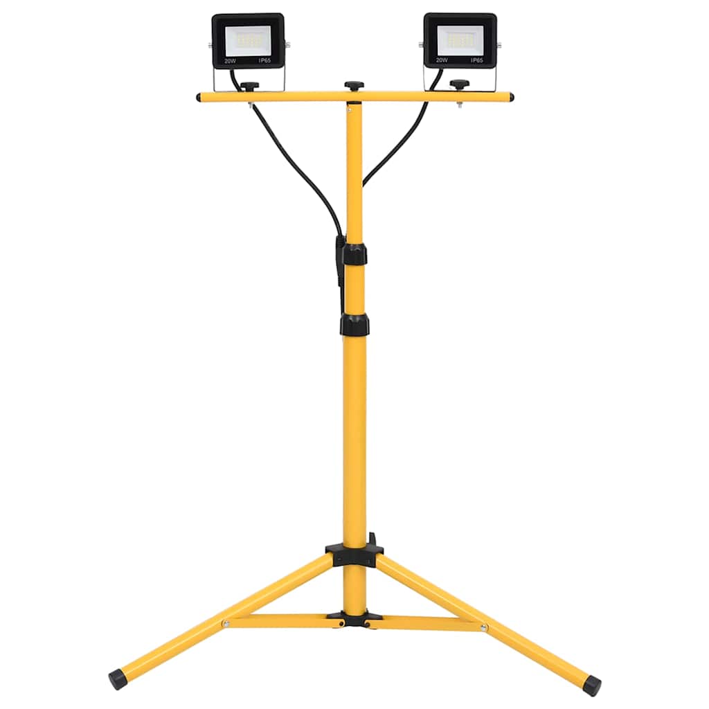 vidaXL Proiector cu LED și trepied, 2x20 W, alb rece