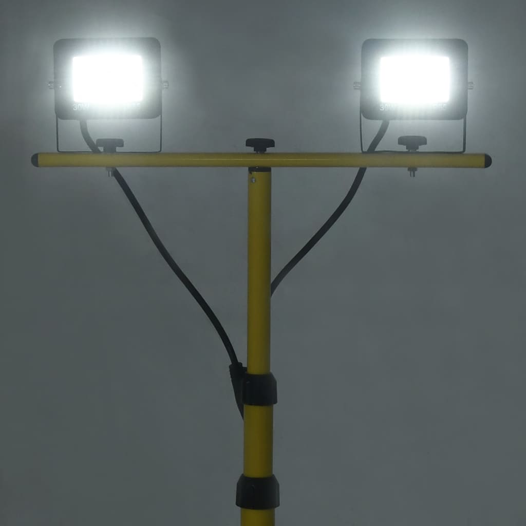 

vidaXL Spotlight met statief LED 2x30 W koudwit