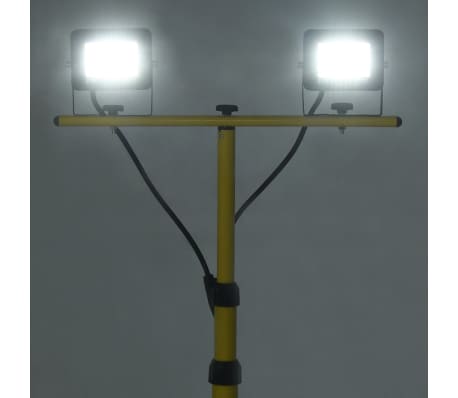 vidaXL Strålkastare med stativ 2x30 W LED kallvit