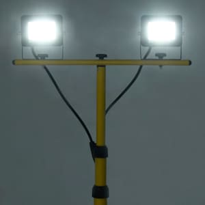 vidaXL Προβολέας LED με Τρίποδο Ψυχρό Λευκό 2 x 30 W