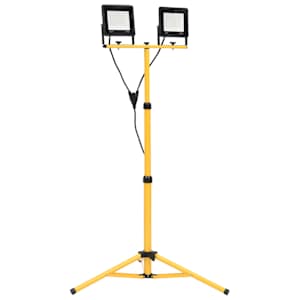 vidaXL statiiviga LED prožektor, 2 x 50 W, k&uuml;lm valge