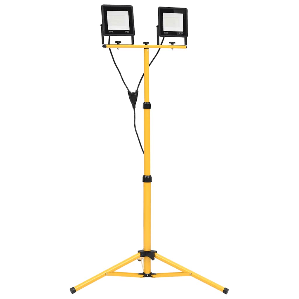 vidaXL Proiector cu LED și trepied, 2x50 W, alb rece