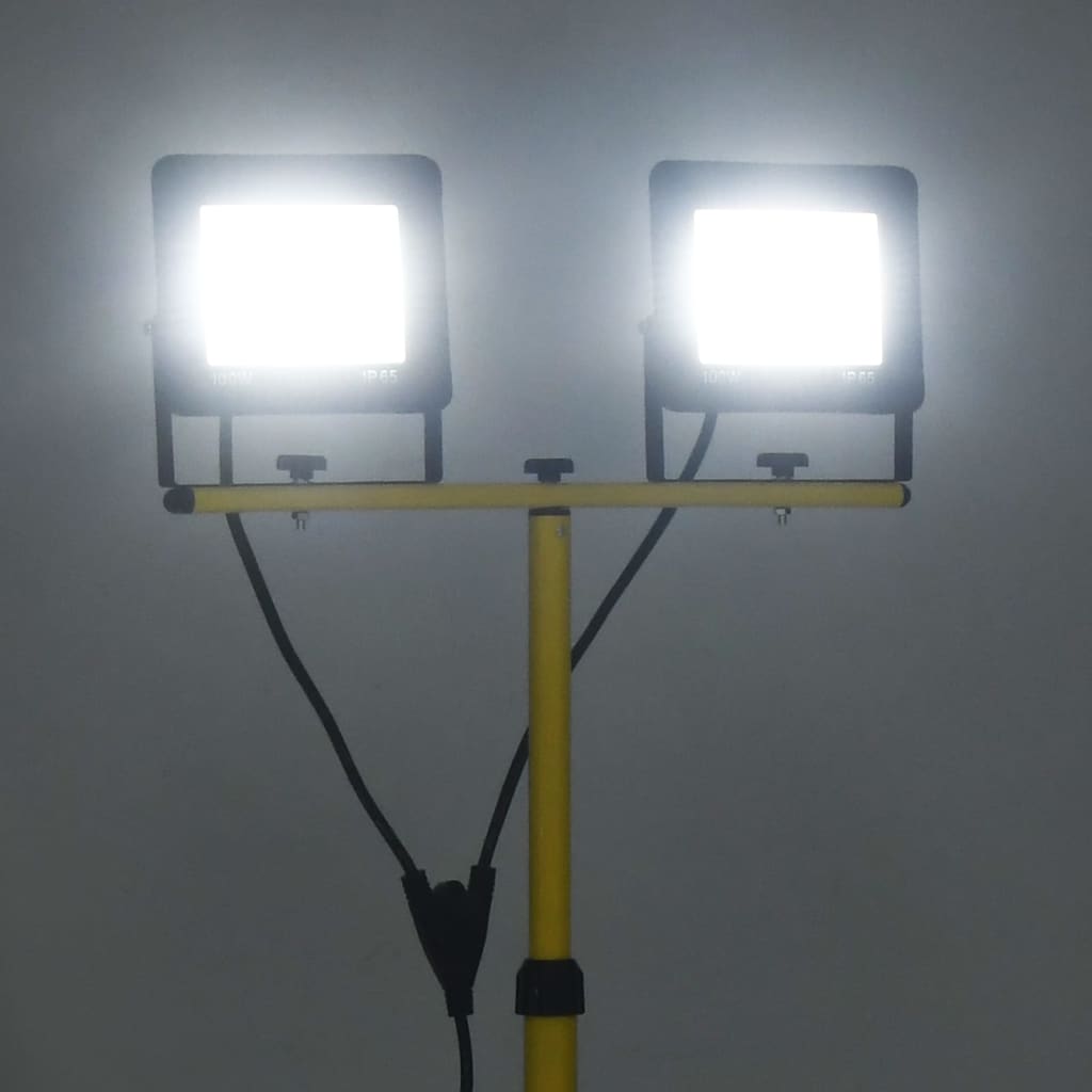 

vidaXL Spotlight met statief LED 2x100 W koudwit