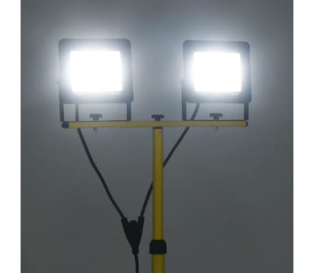 vidaXL Spotlight met statief LED 2x100 W koudwit