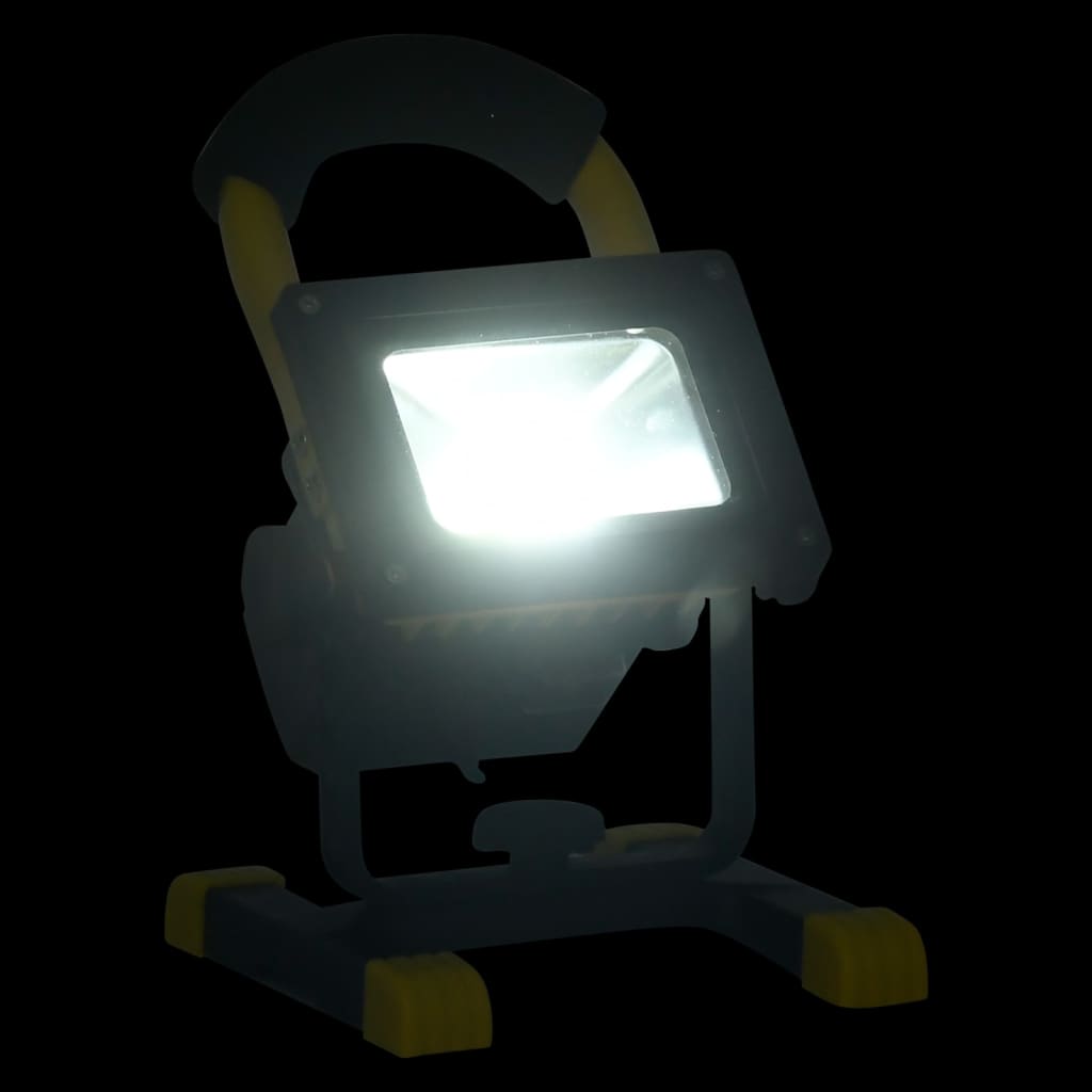 vidaXL Įkraunamas LED šviestuvas su rankena, šaltas baltas, 10W