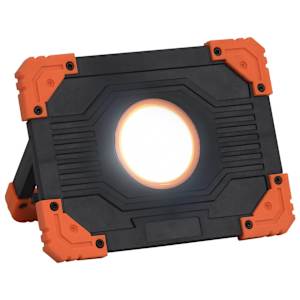 vidaXL kaasaskantav LED-prožektor, ABS 10 W, k&uuml;lm valge