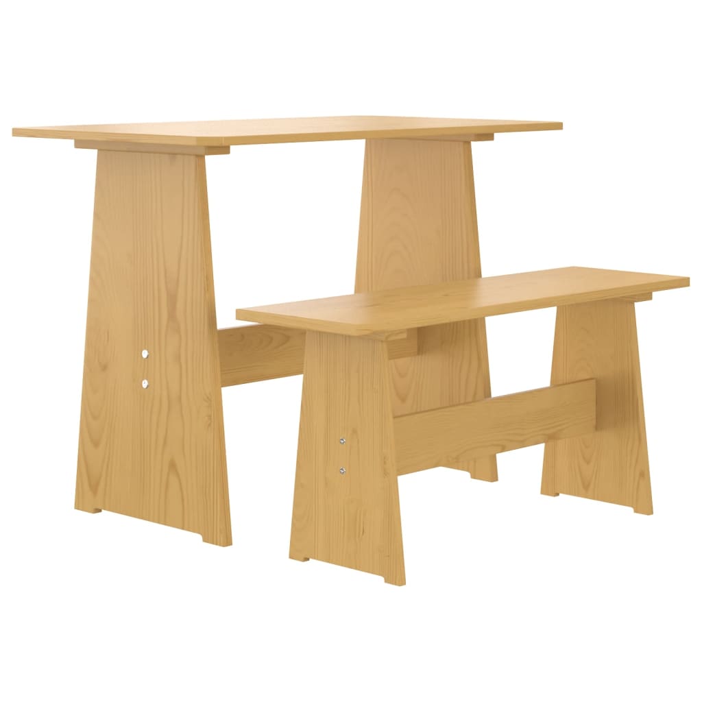 Petrashop  Jídelní stůl s lavicí medově hnědý masivní borové dřevo