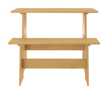 vidaXL Blagovaonski stol s klupom REINE smeđa boja meda od borovina