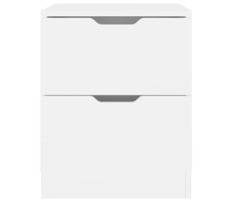 vidaXL Bedside Cabinet White Engineered wood, MDF 15.7 x 15.7 x 19.7 in