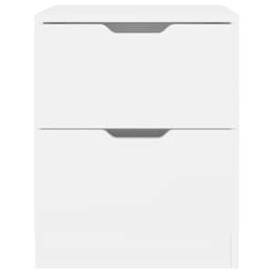vidaXL Bedside Cabinet White Engineered wood, MDF 15.7 x 15.7 x 19.7 in