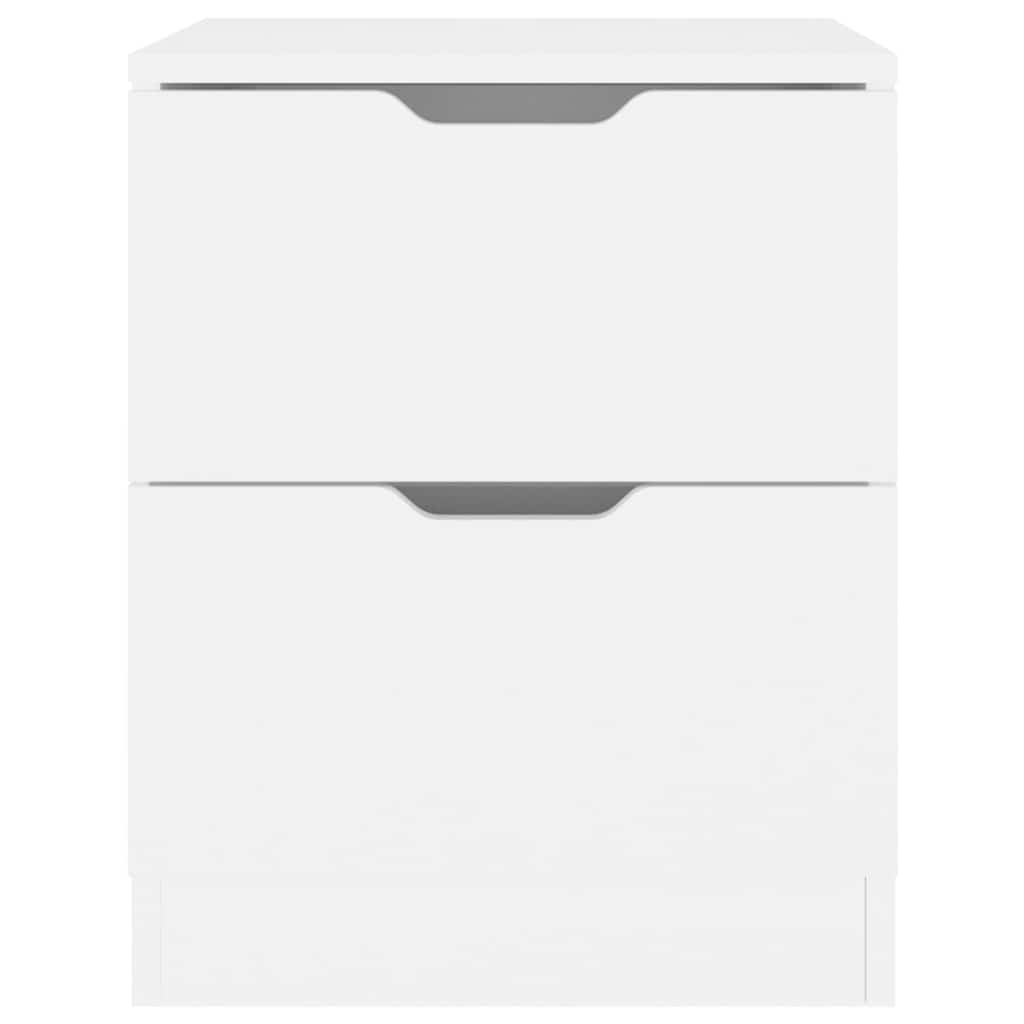 vidaXL Nachtkastjes 2 st 40x40x50 cm bewerkt hout wit, foto 4