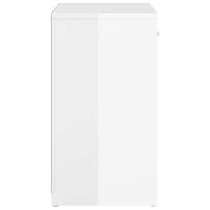 Lavice s botníkem bílá vysoký lesk 94,5x31x57 cm kompozit - obrázek 4
