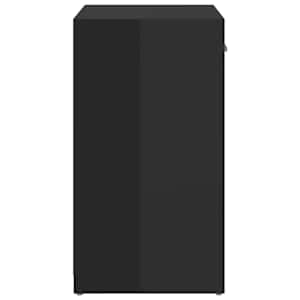 Lavice s botníkem černá vysoký lesk 94,5x31x57 cm kompozit - obrázek 4