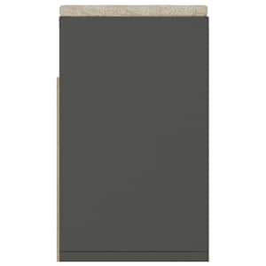 Lavice s botníkem a poduškou šedá 104x30x49 cm kompozitní dřevo - obrázek 6