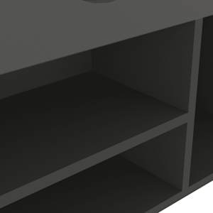 Lavice s botníkem a poduškou šedá 104x30x49 cm kompozitní dřevo - obrázek 7