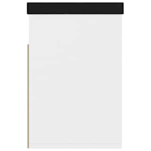 Lavice s botníkem a poduškou bílá 80x30x47 cm kompozitní dřevo - obrázek 6