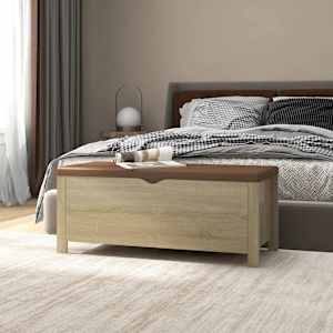 Škatla z blazino sonoma hrast 105x40x45 cm inženirski les