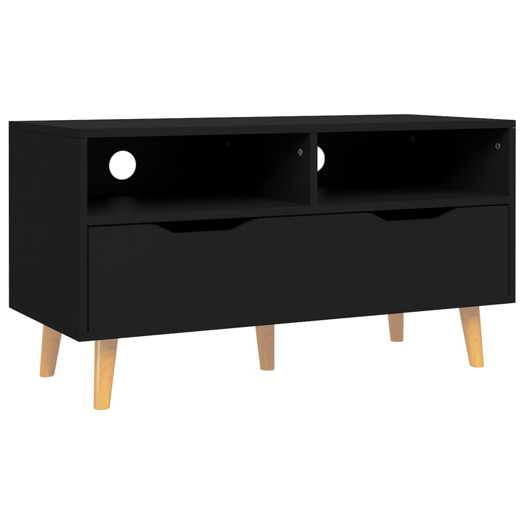 

vidaXL TV Cabinet Black 35.4"x15.7"x19.1" Engineered Wood