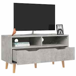 TV skříňka betonově šedá 90 x 40 x 48,5 cm kompozitní dřevo - obrázek 3