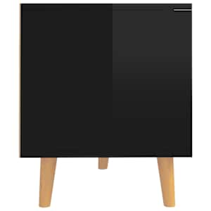 TV skříňka černá vysoký lesk 90 x 40 x 48,5 cm kompozitní dřevo - obrázek 6