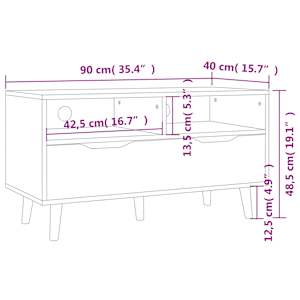 TV skříňka černá vysoký lesk 90 x 40 x 48,5 cm kompozitní dřevo - obrázek 7