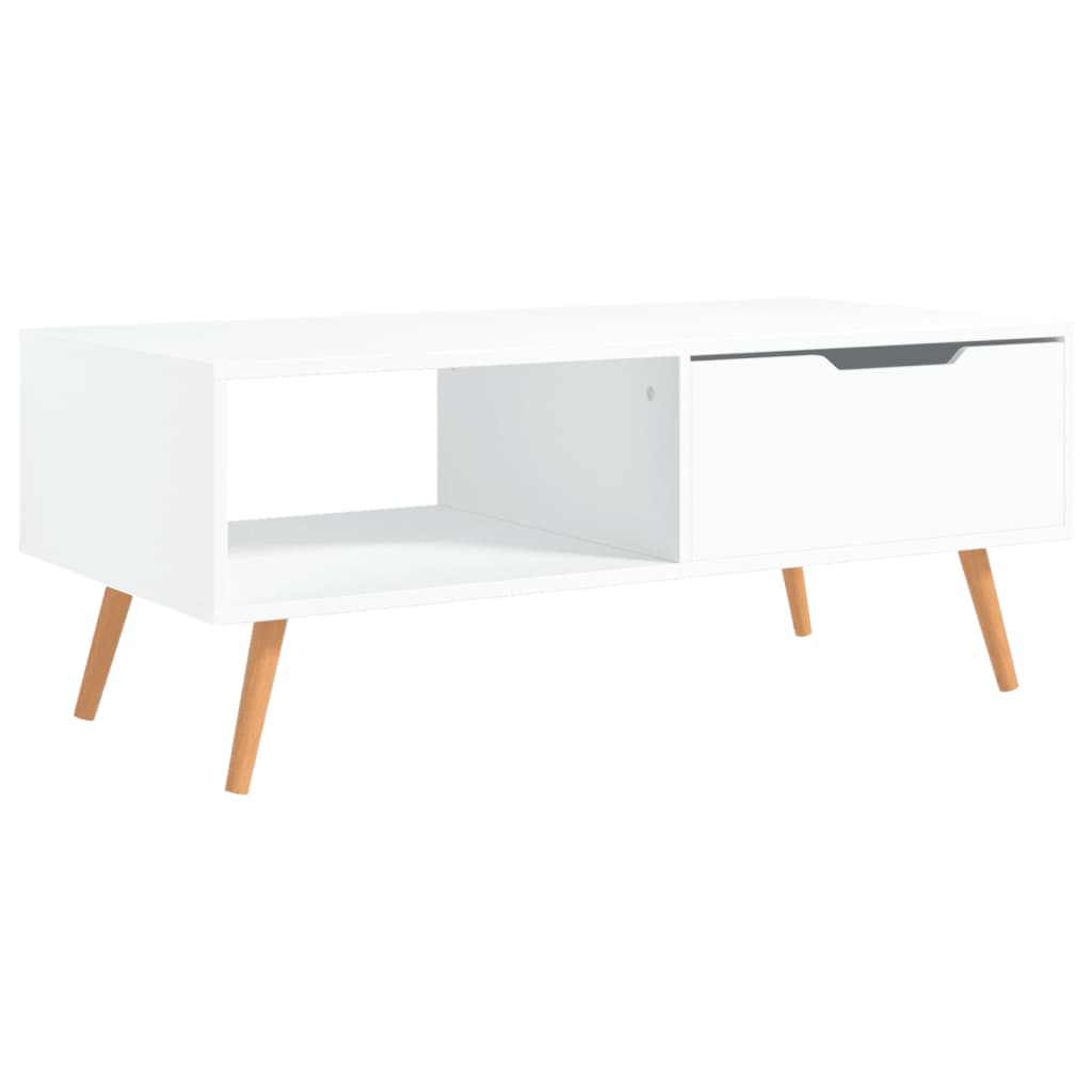 Image of vidaXL Coffee Table White 100x49.5x43 cm Engineered Wood