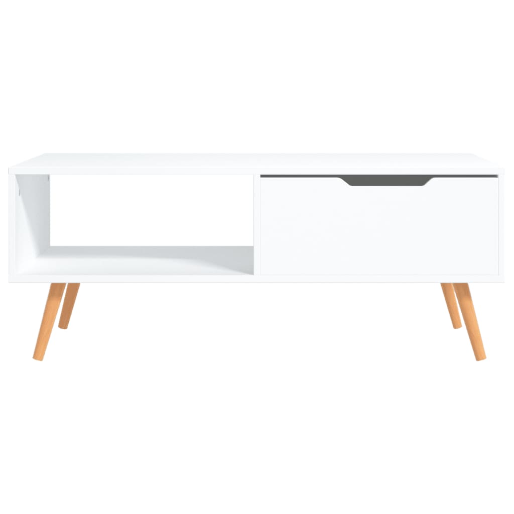 Fehér forgácslap dohányzóasztal 100 x 49,5 x 43 cm 