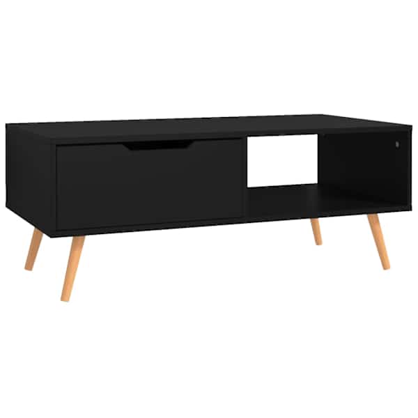 vidaXL kohvilaud, must, 100 x 49,5 x 31 cm, tehispuit