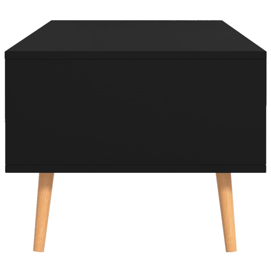 Fekete forgácslap dohányzóasztal 100 x 49,5 x 43 cm 
