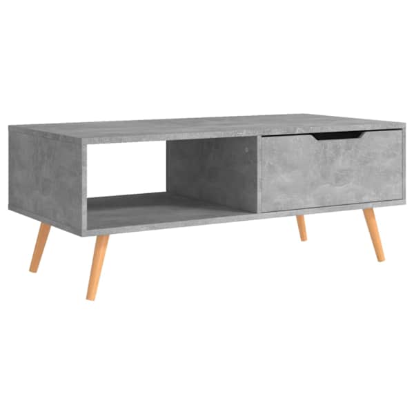 vidaXL kohvilaud, betoonhall, 100x49,5x43 cm, tehispuit