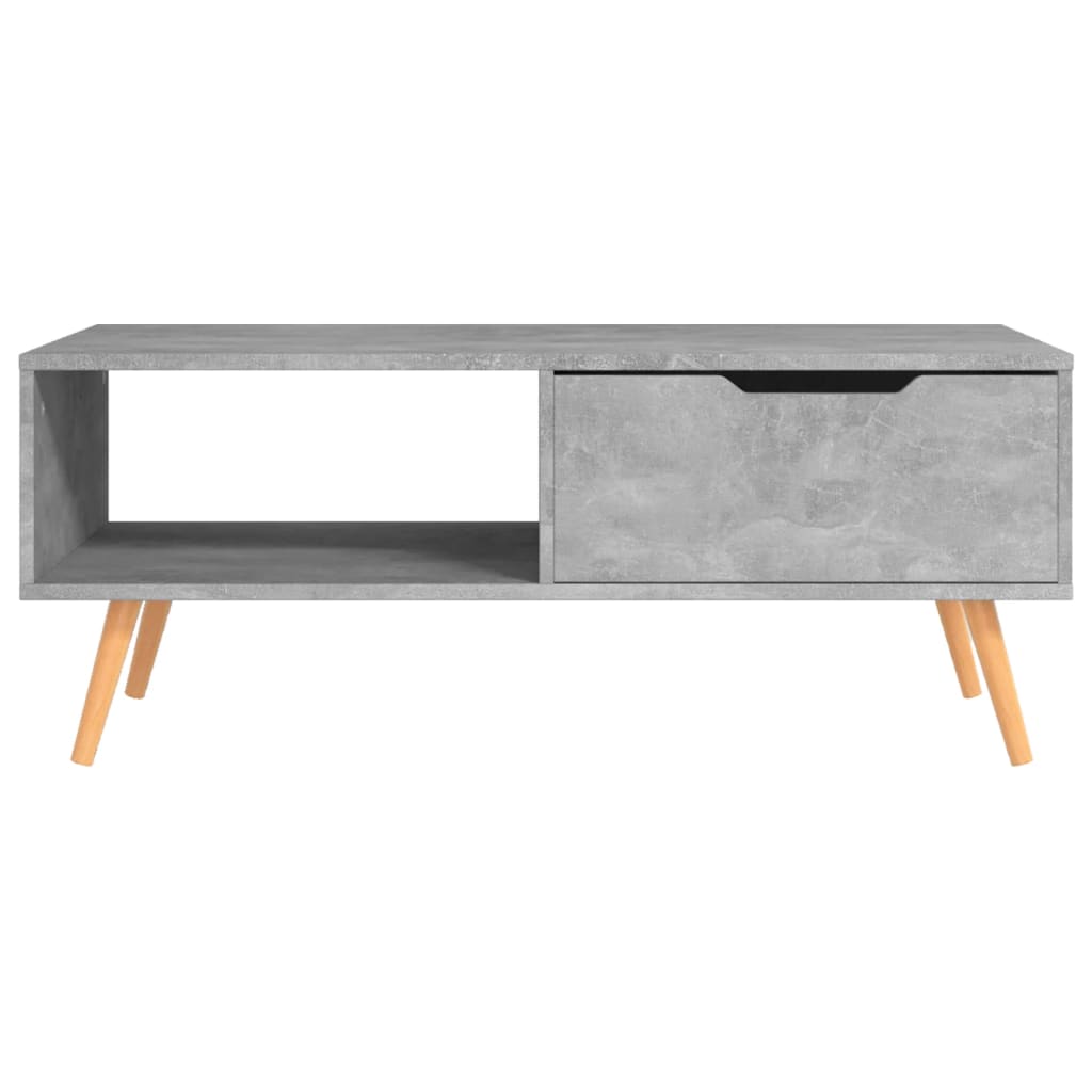 vidaXL Salontafel 100x49,5x43 cm bewerkt hout betongrijs afbeelding