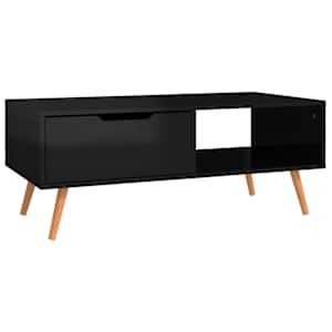Konferenční stolek černý lesklý 100x49,5x43 cm kompozitní dřevo - obrázek 4