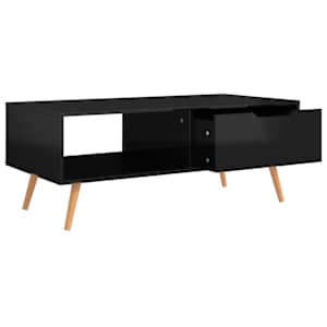 Konferenční stolek černý lesklý 100x49,5x43 cm kompozitní dřevo - obrázek 5