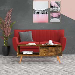 Klubska mizica sonoma hrast 100x49,5x43 cm inženirski les