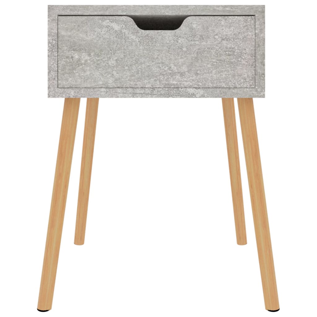 vidaXL Nachtkastjes 2 st 40x40x56 cm bewerkt hout betongrijs afbeelding