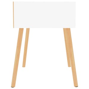 Noční stolky 2 ks bílé vysoký lesk 40x40x56 cm kompozitní dřevo - obrázek 4